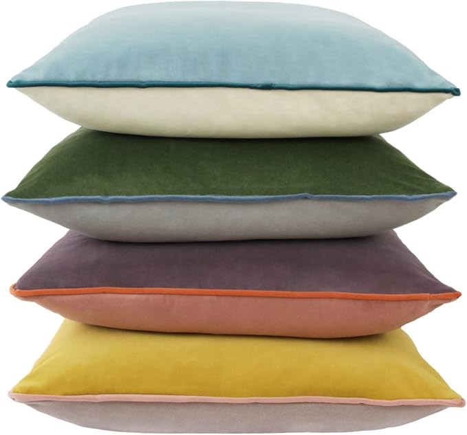 Set of 4 Velvet Throw Pillow Covers Soft Throw Pillow Cases 18x18Inch Square Cushion Covers for Bed Couch Sofa Home Decorative