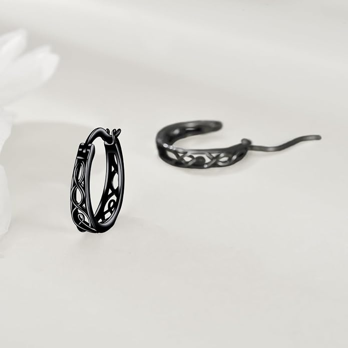 Sterling Silver Hoop Earrings Small Hoop Sun/Leaf/Triangle Huggie Earrings for Women Hypoallergenic