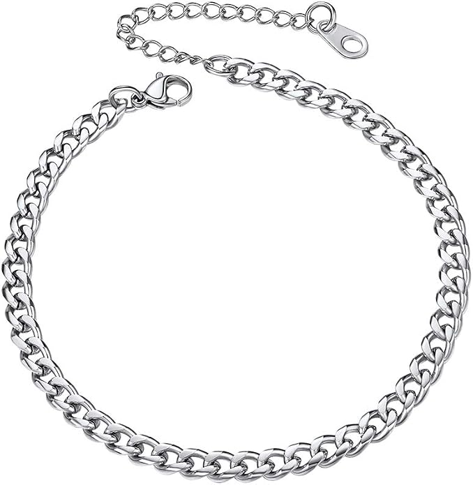 PROSTEEL Gold/Silver Anklets for Women Waterproof, 14K Gold Plated Ankle Bracelet Non Tarnish, Jewelry Gifts Adjustable