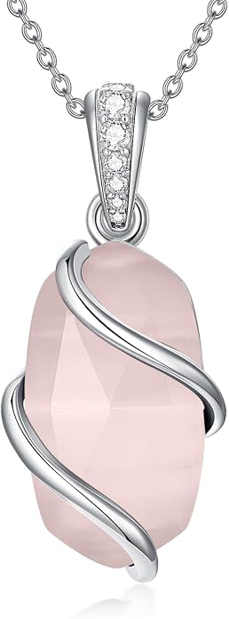 HPQQ Necklace for Women 925 Sterling Silver Dainty Gemstone Pendant Fine Jewelry Birthday Mothers Day Gifts for Mom Wife Her