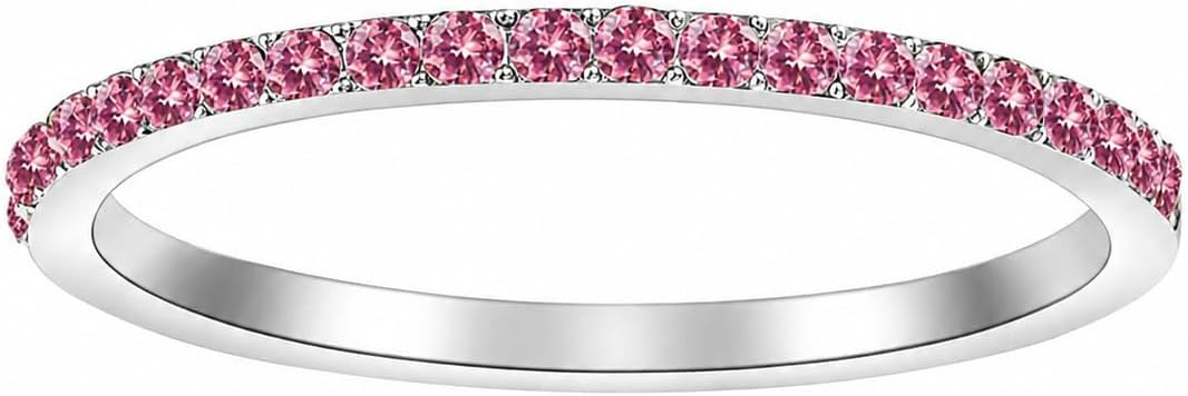 Birthstone Rings For Women, Silver Stackable Cubic Zirconia Stainless Steel Birth Stone Ring To My Daughter/Mom Birthday Unique Gifts Jewelry