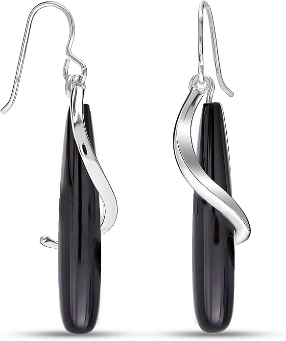 LeCalla 925 Sterling Silver Teardrop Dangle Earrings for Women | Lightweight Vertical Drop Dangle Earrings | Minimalist Dangling Earring Jewelry Gifts for Women