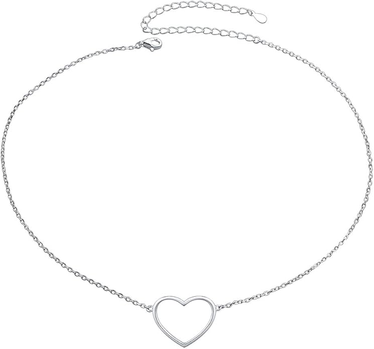 DAOCHONG S925 Sterling Silver Choker Short Necklace Pendant for Women Jewelry Gift