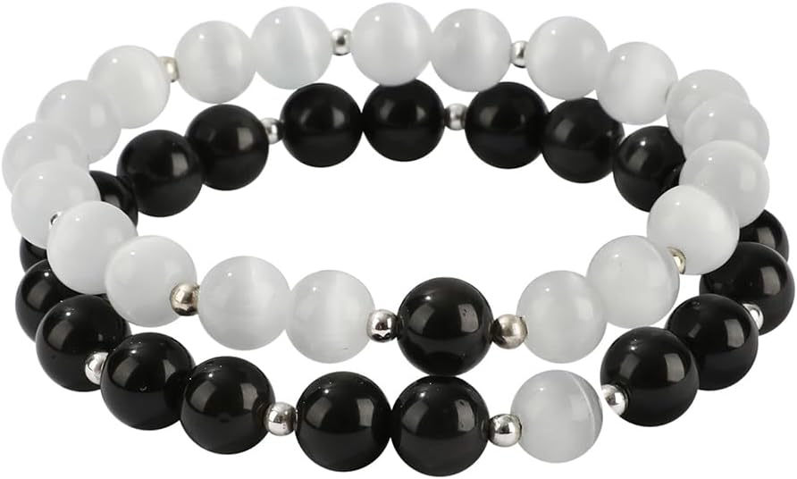 Pure Natural Round Gemstone Bracelet Healing Crystal Stretch Beaded Bracelet Suitable for Men and Women