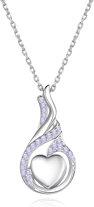 Cremation Jewelry 925 Sterling Silver Teardrop Urn Necklace for Ashes Heart Shape Memorial Keepsake Pendant for Human Ashes for Women Gift