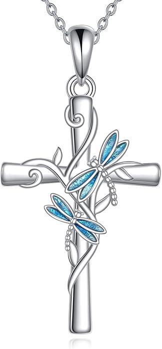 Cross Necklace 925 Sterling Silver Cross Faith Pendant Christian Jewelry Gifts for Women Men