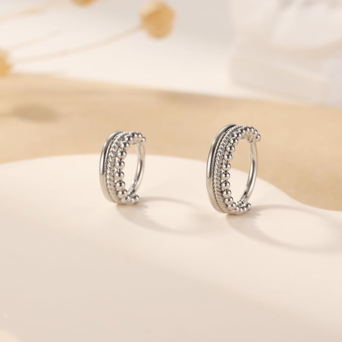 316L Surgical Steel Septum Clicker Ring Nose Ring Hoop Sleeper Hoop Earring Helix Rook Conch Cartilage Daith Tragus Earrings Lobe Nose Piercing Jewelry for Women