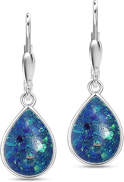 LeCalla 925 Sterling Silver Leverback Drop Earrings Lightweight Bohemia Teardrop Drop Dangle Earring for Women