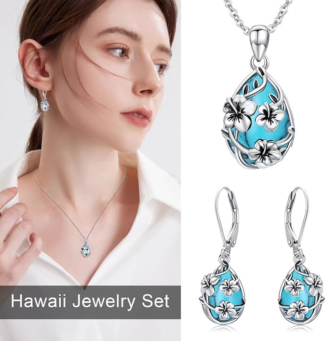Flower Earrings 925 Sterling Silver Flower Teardrop Leverback Dangle Earrings Jewelry Gifts for Women Girls