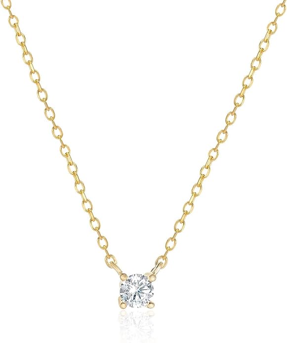 Kyerlyn Cubic Zirconia Choker Heart Shaped Diamond Choker Solitaire Necklace for Women Dainty Gold Filled Tiny CZ Diamond Choker Necklace…