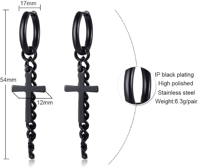 VNOX Unisex Vinatge Stainless Clip On Earrings Non Piercing Feather Charm Dangle Hinged Stud Earrings for Men Women Teen