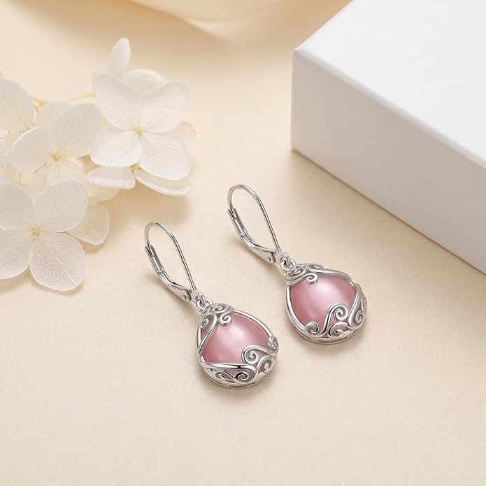Teardrop Tree of Life/Filigree Earrings for Women Dangle Leverback Earrings Jewelry Gift Anniversary For Her