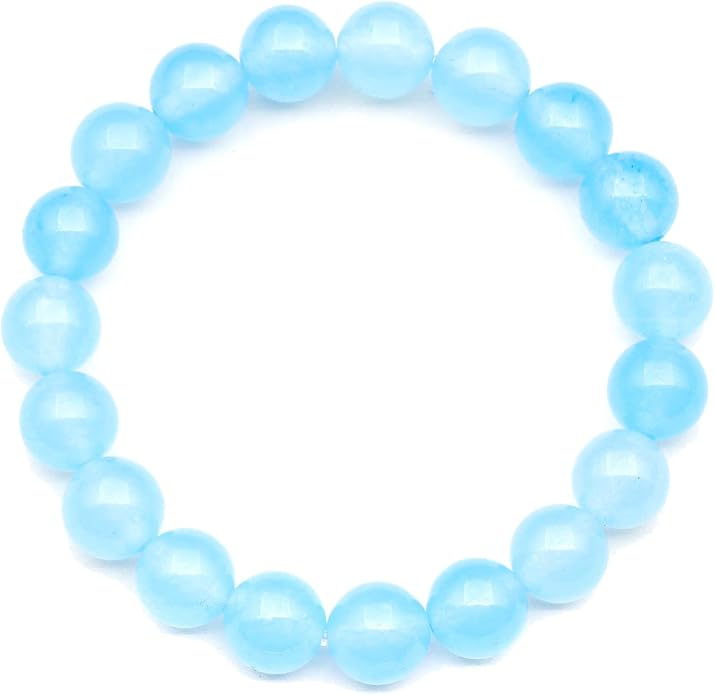 Natural Gemstone Beaded Stretch Bracelet for Men & Women | Handmade 8mm Stone Jewelry | Zodiac Chakra Elastic Bracelet | Meaningful Gift Collection