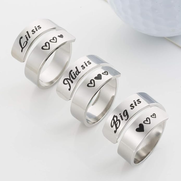 Inspirational Motivational Adjustable Ring Personalized Stainless Steel Spiral Wrap Twist Rings Encouragement Statement Graduation Jewelry Birthday Gifts for Women Teengirls.