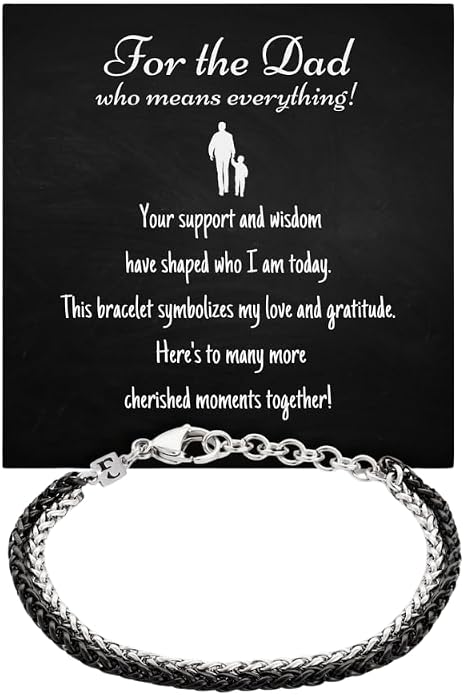 Galis Mens Bracelet - Stainless Steel, Non Tarnish Rope Chain Bracelets, Stylish Fathers Day Gift for Dad, Husband, Boyfriend.