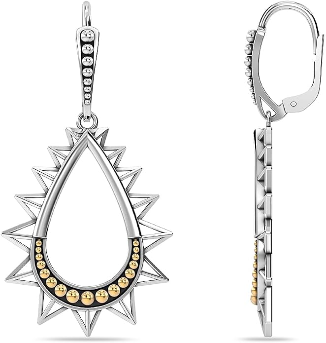 LeCalla 925 Sterling Silver Filigree Dangle Drop Earrings | Lightweight Antique Balinese Teardrop Dangle Drop Earring for Women