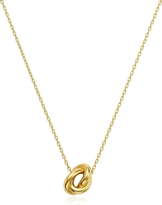 FRUMOS Gold Plated Necklace for Women, Dainty Layered Chain Necklace, Fashion Jewelry for Daily Wear