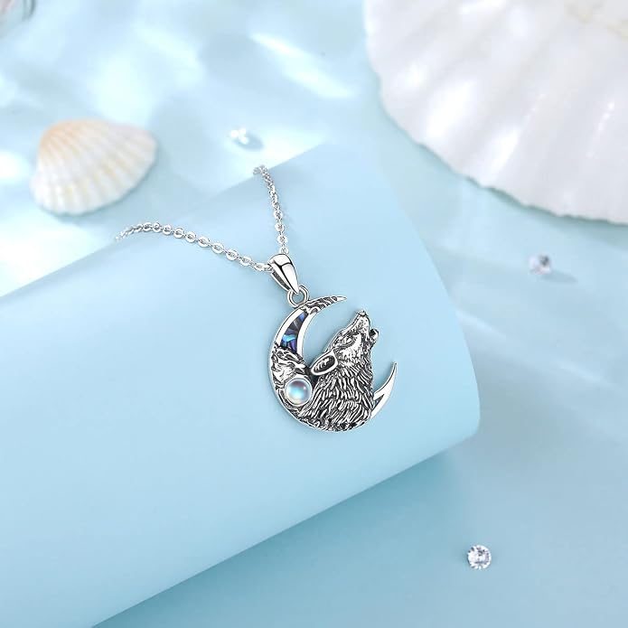 Vito 925 Sterling Silver Viking Necklace for Women Men, Viking Dragon/Wolf/Horse/Tree of Life Pendant Norse Amulet Nordic Jewelry for Men