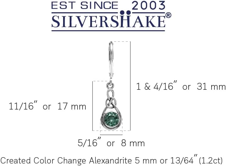 Silvershake Genuine Gemstone Irish Celtic Knot Drop Dangle Earrings