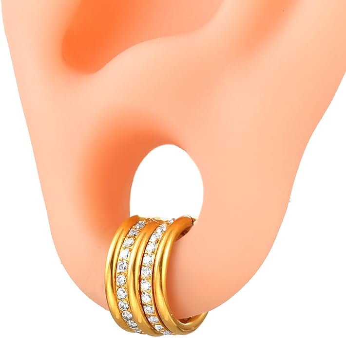 Casvort 5/10 PCS 16G Seamless Septum Nose Piercing Rings Zirconia Segment Tragus Hoop Rings 316 Stainless Steel Helix Ring Stack Clickers Ear Plugs Hangers Women Body Jewelry