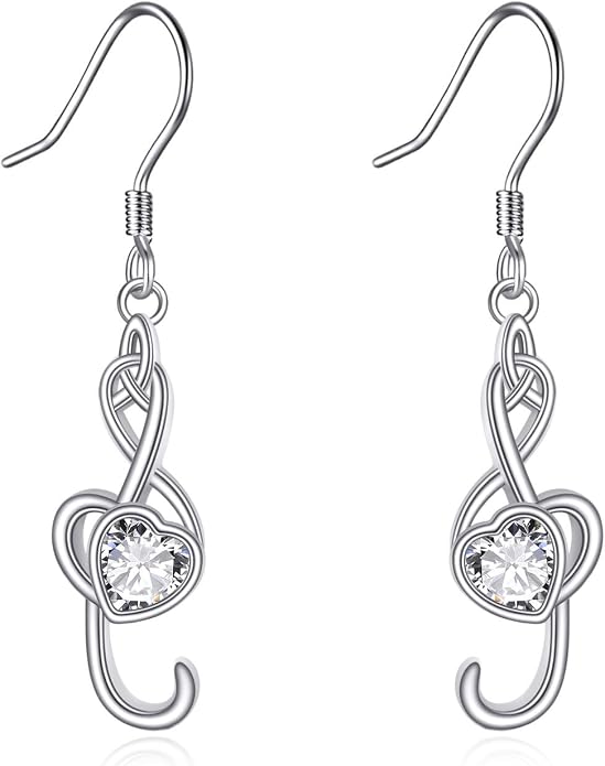 AOBOCO Abalone Shell Earrings for Women 925 Sterling Silver Airplane Celtic Knot Dangle Leverback Earrings Jewelry Mothers Day Birthday Gifts for Mom Friends
