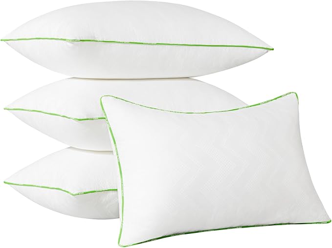 Ashler 12x20 Pillows Insert (Set of 4) - Throw Pillow Inserts with 100% Cotton Cover - Lumbar Pillow Sofa Stuffer Pillow Inserts -Decorative White Couch Pillow