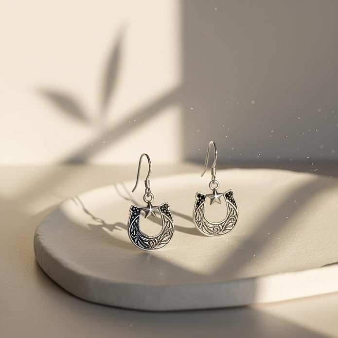 Teacup/Claddagh/Lilith/Book Cat/Star/French Horn/Horse Shoe/Filigree dangle earrings Cute Earrings Jewelry for Women