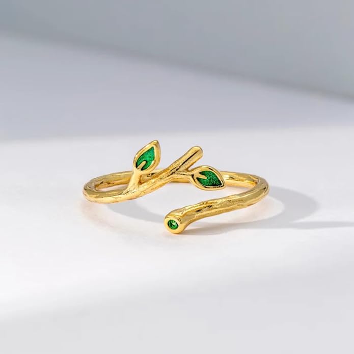 14K Gold Vermeil Ring for Women, Minimalist Stackable Band, 925 Sterling Silver Statement & Everyday Jewelry, Gifts for Women