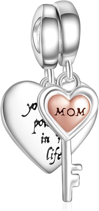 NINGAN 925 Sterling Silver Charm Golden Love Charm Buckle Safety Chain Travel Bead Firefly Dragonfly Pendant, Suitable for Women Bracelet and Necklace as Gift from Mom and Friends