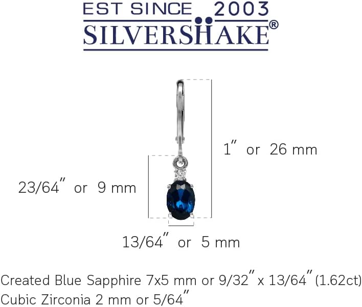 Silvershake White Gold Plated 925 Sterling Silver Leverback Earrings