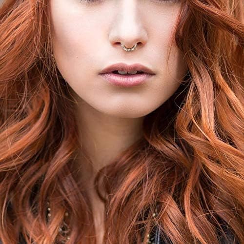 COCHARM 14K Solid Gold 18g/16g Nose Rings 16G Septum Rings Yellow Gold Tragus Helix Cartilage Conch Earring Hoops 18 Gauge Piercing Hoop