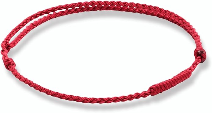Handmade Lucky Red String Anklet Bracelet for Women Men Teen, Adjustable Kabbalah Braided Red String Anklet Bracelet for Spiritual, Minimalist Anklet Cord Jewelry for Good Luck Protection Talisman, Surfer Beach Red String Bracelet, Gift-Ready Packaging