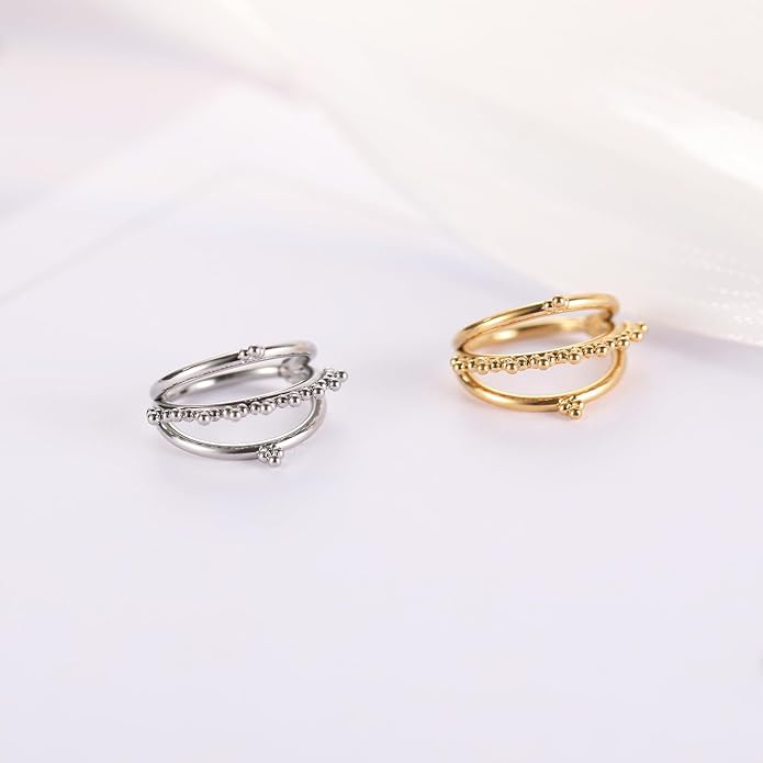 316L Surgical Steel Septum Clicker Ring Nose Ring Hoop Sleeper Hoop Earring Helix Rook Conch Cartilage Daith Tragus Earrings Lobe Nose Piercing Jewelry for Women