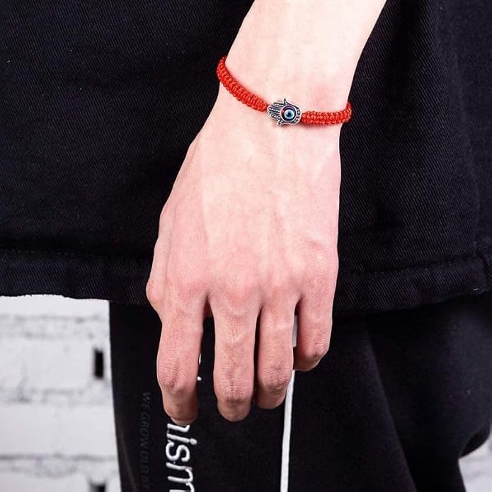 Buddha & Karma Red String Hamsa Hand Bracelet Offers Evil Eye Protection for Spiritual Balance - Wear Hand of Hamsa Bracelet to Attract Luck & Repel Negativity - Adjustable Bracelets for Daily Comfort