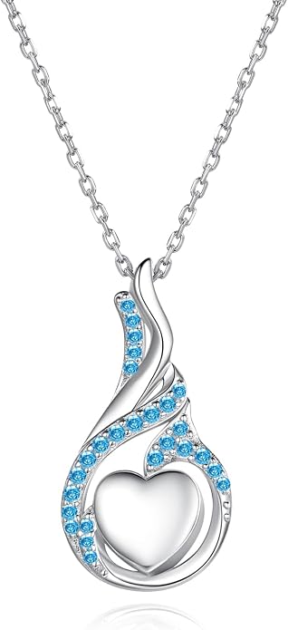 Cremation Jewelry 925 Sterling Silver Teardrop Urn Necklace for Ashes Heart Shape Memorial Keepsake Pendant for Human Ashes for Women Gift