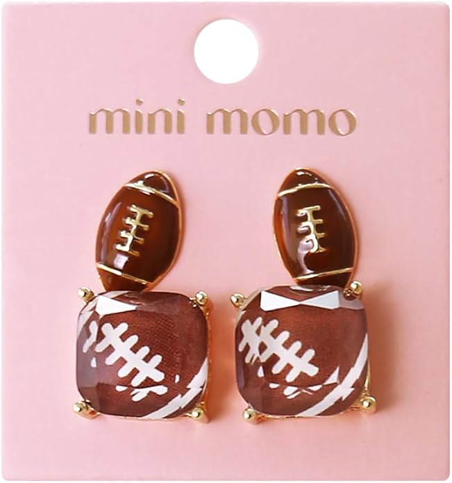 Sports Earring Set for Women Multi Pairs Assorted Multipack - Stud Earrings Jewelry Gift for Sports Mom Football, Baseball, Basketball, Soccer Team