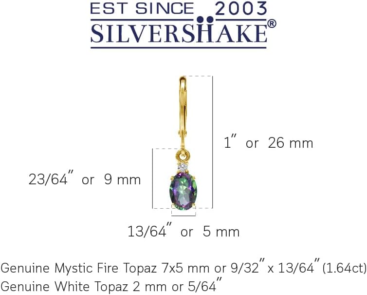 Silvershake White Gold Plated 925 Sterling Silver Leverback Earrings