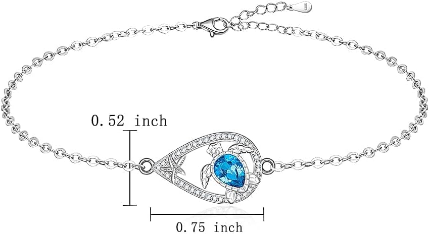 Infinity Cat Paw Print Celtic Knot Sea Turtle Elephant Flamingo Butterfly Dolphin Evil Eye Anklets Bracelets for Women Sterling Silver Adjustable Ankle Bracelet Summer Beach Lovers Gift