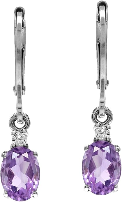 Silvershake White Gold Plated 925 Sterling Silver Leverback Earrings