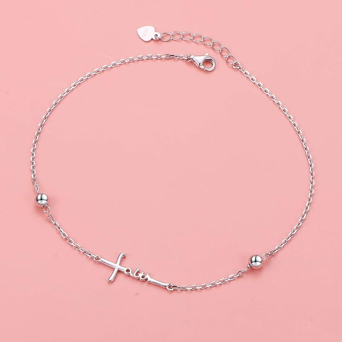 Yearace Anklet for Women S925 Sterling Silver Adjustable Foot Beaded Chain Lotus Flower Claddagh Dragonfly Witches Knot Ankle Bracelet Summer Beach Anklets Jewelry Gift