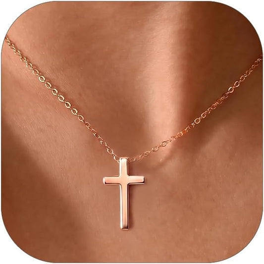 ChicSilver 925 Sterling Silver Cross/Heart/Butterfly/Star/Moon Necklace for Women, Hypoallergenic Dainty Small Silver Pendant Necklaces (with Gift Box)