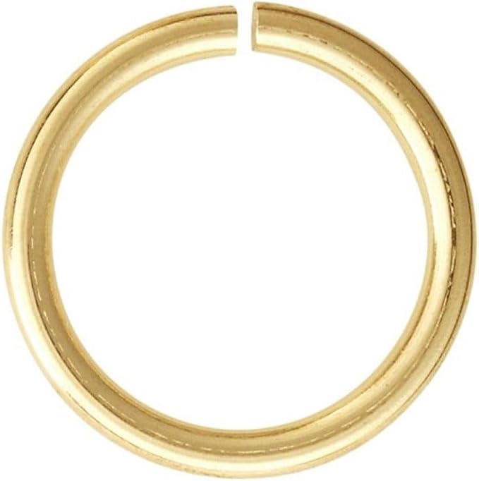 20pcs Adabele Real Yellow Gold Plated Sterling Silver Open Jump Rings 4mm Small O Ring Connector, (0.6mm/22 Gauge)