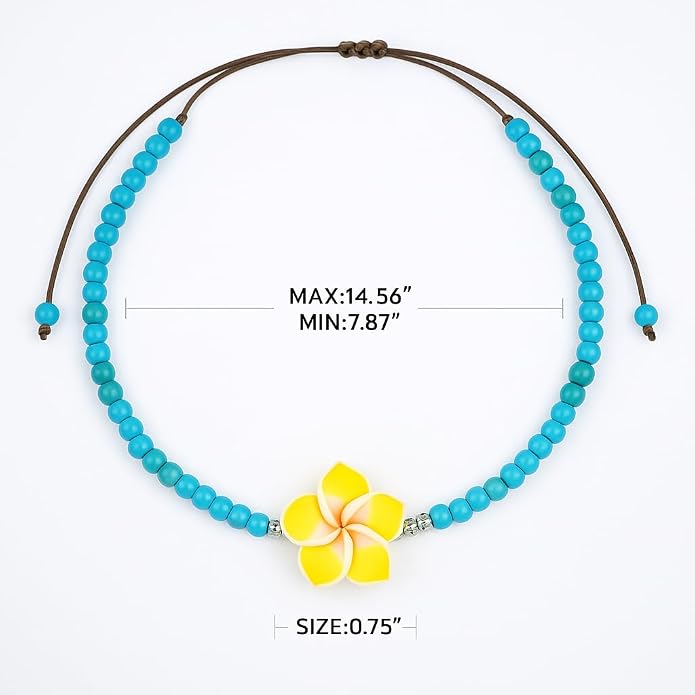 Anklets for Women, Handmade Colorful Beaded Adjustable Gemstone Anklet, Colorful Small Beads Hippie Foot Jewelry, Ankle Bracelet, Boho Style Waterproof, Gift Set with Box & Ribbon