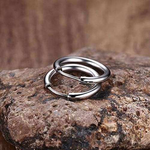 VNOX Unisex Vinatge Stainless Clip On Earrings Non Piercing Feather Charm Dangle Hinged Stud Earrings for Men Women Teen