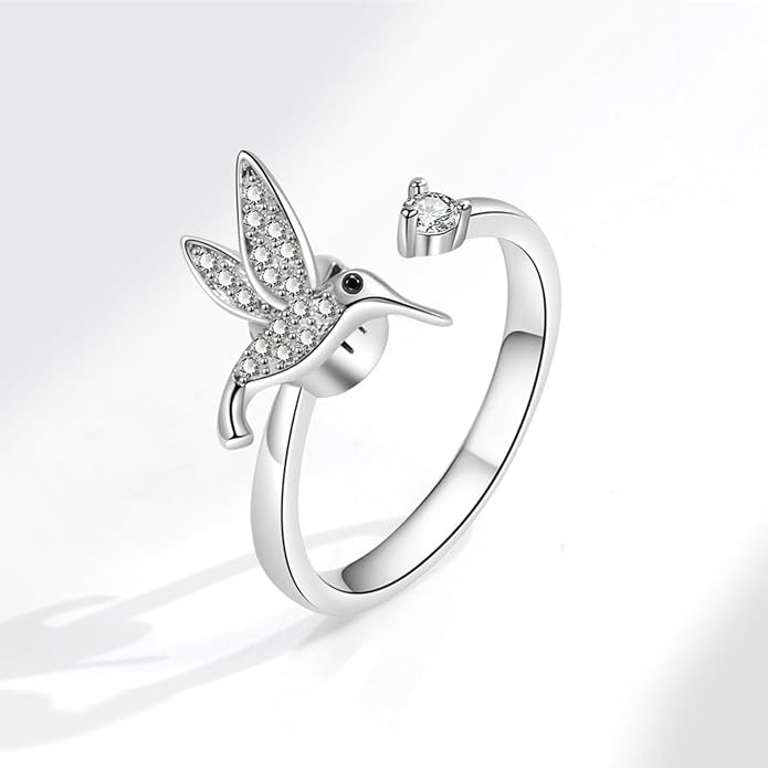925 Sterling Silver Ring Minimalist Adjustable Rings Band Handmade Rings for Women Girls