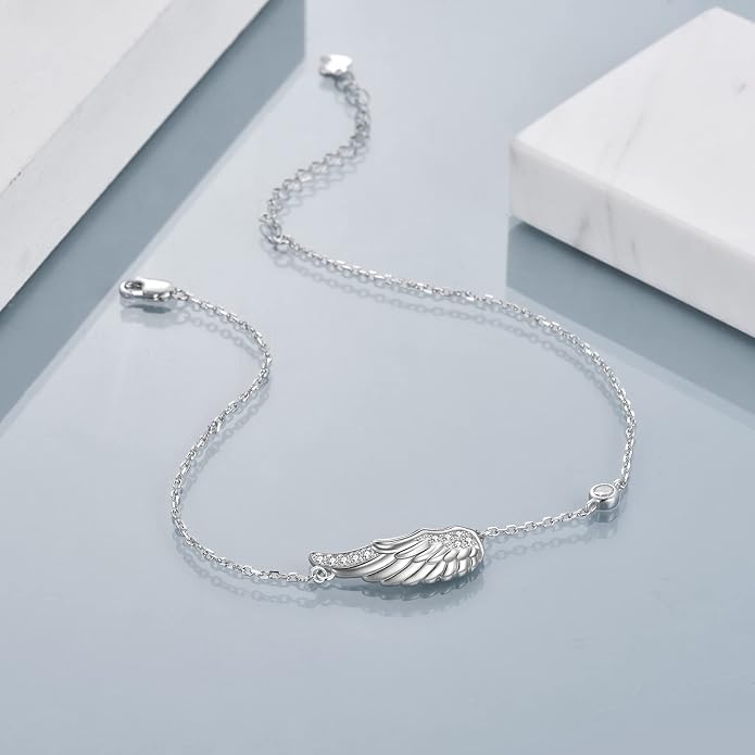 POPLYKE 925 Sterling Silver Infinity/Cross/Mermaid/Starfish/Pearl Anklet for Women Summer Jewelry