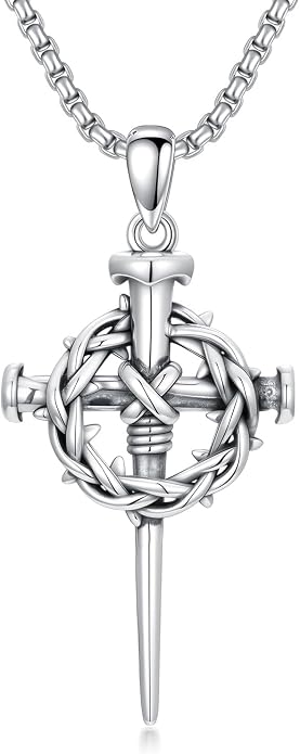 Seiyang Crown of Thorns Necklace 925 Sterling Silver Crown Pendant Amulet Jewelry Gifts (with Gift Box)