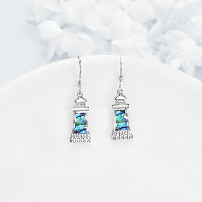 Lotus Earrings Sterling Silver Lotus Flower Dangle Drop Earrings Yoga Jewelry Gifts for Women