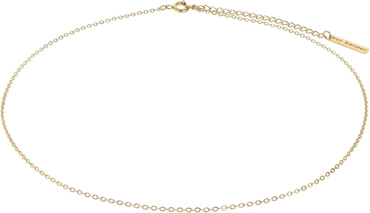 Hey Harper Gold Necklace For Women Trendy Necklace - 14K Golden PVD Coating Waterproof & Sweatproof Non Tarnish Jewelry Chain Necklaces