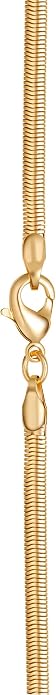 Barzel 18K Gold Plated Flat Herringbone Snake Chain Necklace for Women | Made In Brazil